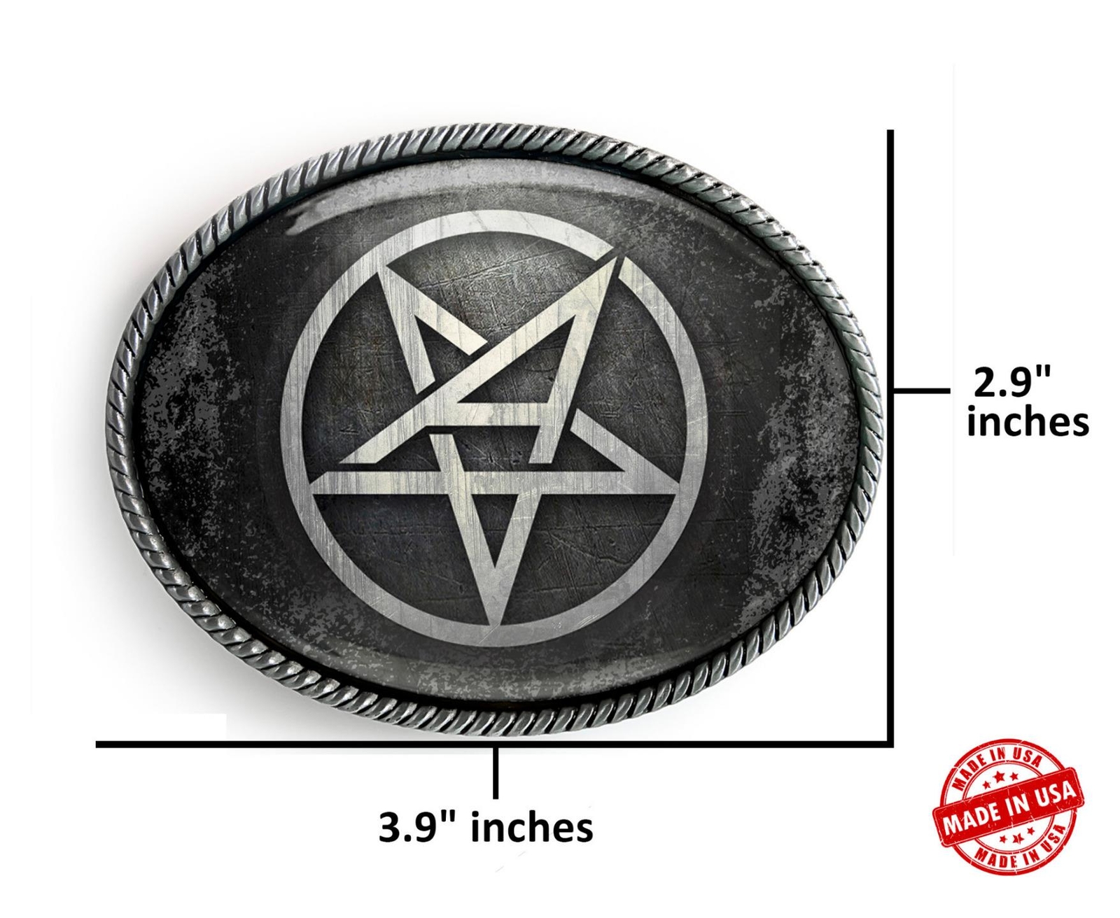 Anthrax Logo Belt Buckle – Inverted Pentagram Metal Band Handmade Buckle -680-SO