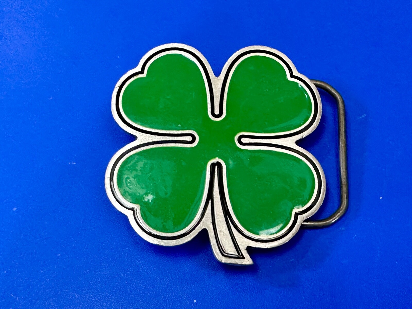 Lucky Four Leaf Clover Green Belt Buckle By Great American Products