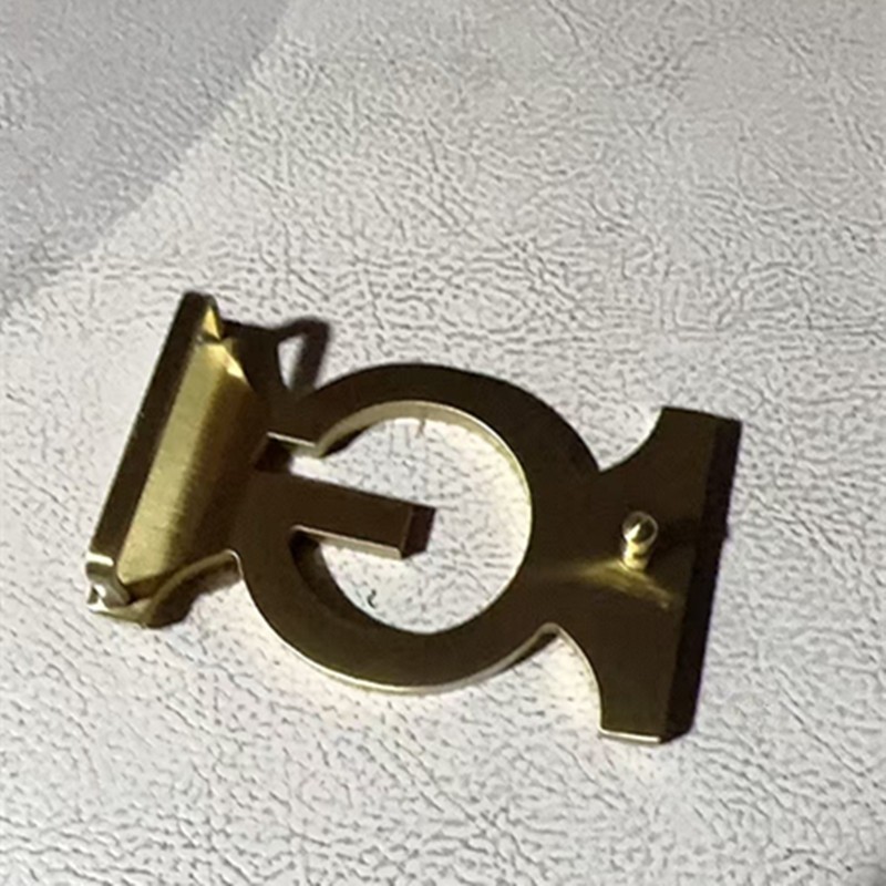 Brass belt head with smooth buckle for men&rsquo;s solid buckle head 3.9cm