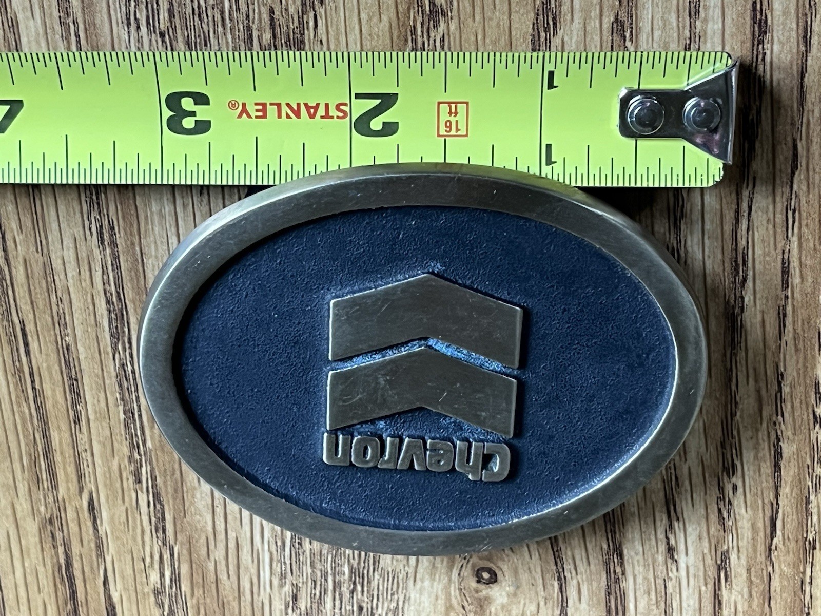 Vtg Chevron Solid Sand Cast Bronze Belt Buckle by Rainbow Metals Seattle