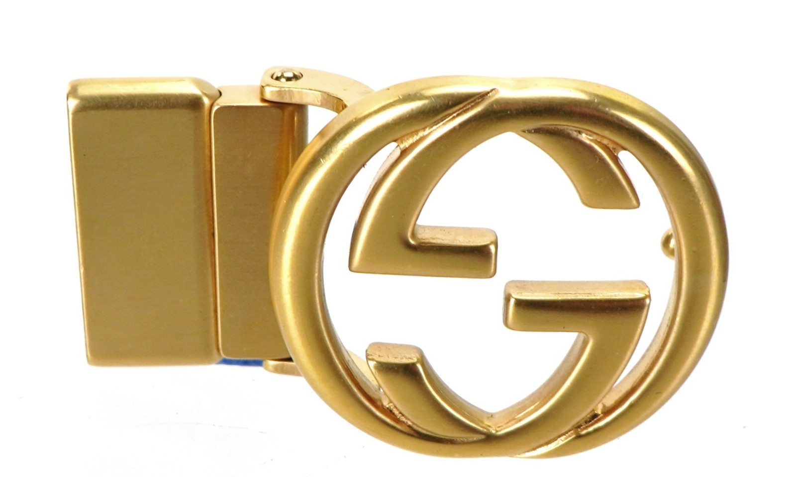 Authentic GUCCI Gold GG Interlock Belt Buckle Italy Unisex fits 30mm width belt