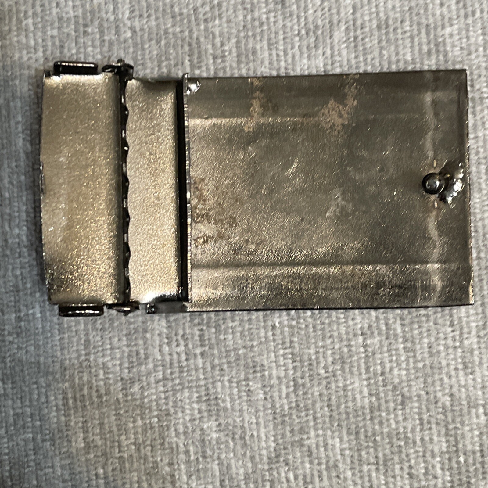 Vintage Pewter Engraved STYLIZED CHINESE Boat Loyalty Symbol Belt Buckle Unisex