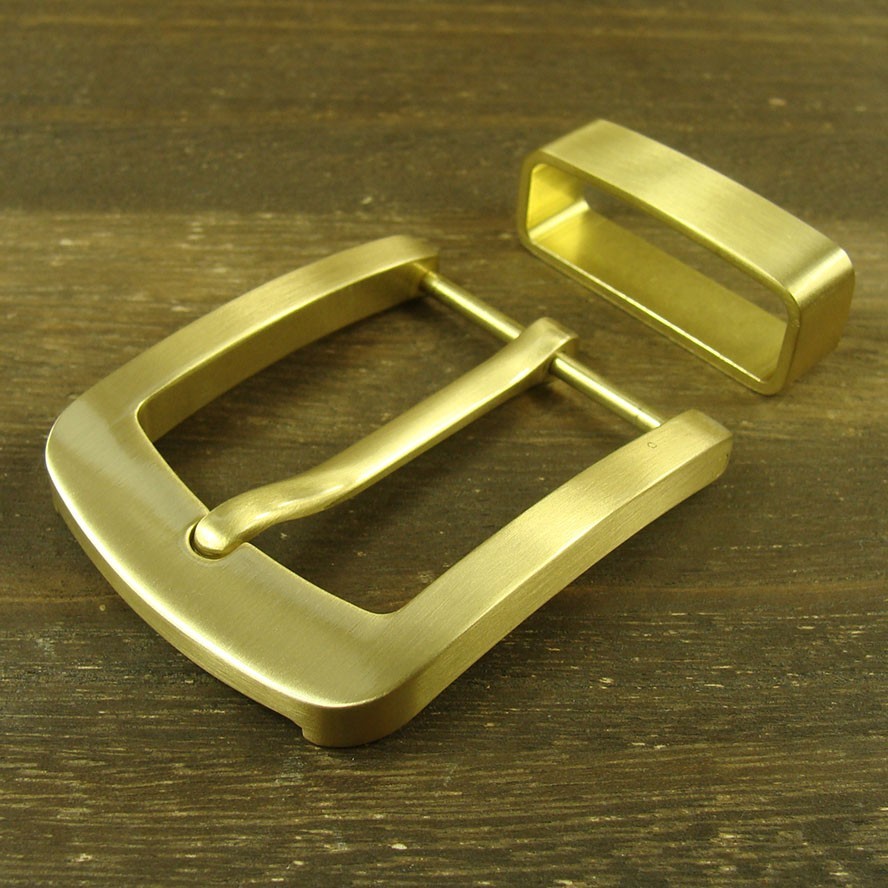 Solid Brass Single Tongue Pin Hippie Belt Buckles for 38mm width belt XH109