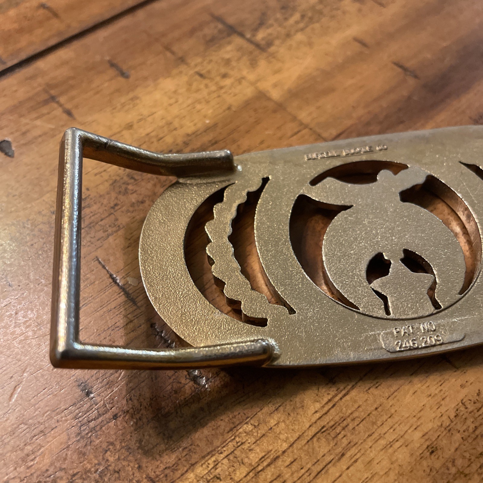 Vintage Shriners Masonic Belt Buckle Burrell Buckle Company