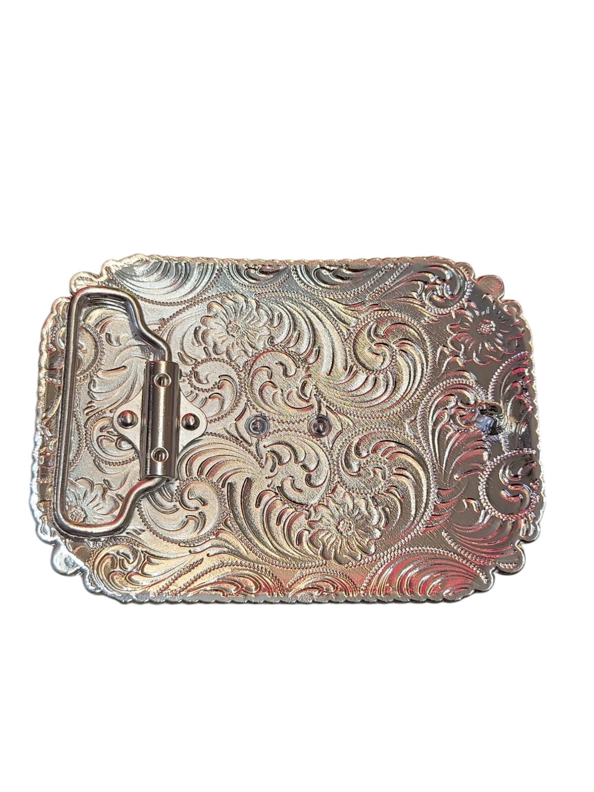 Cowboy Belt Buckle For Man – Rooster 4 1/4&Prime;x3 1/8&Prime; Silver Tone/Gold