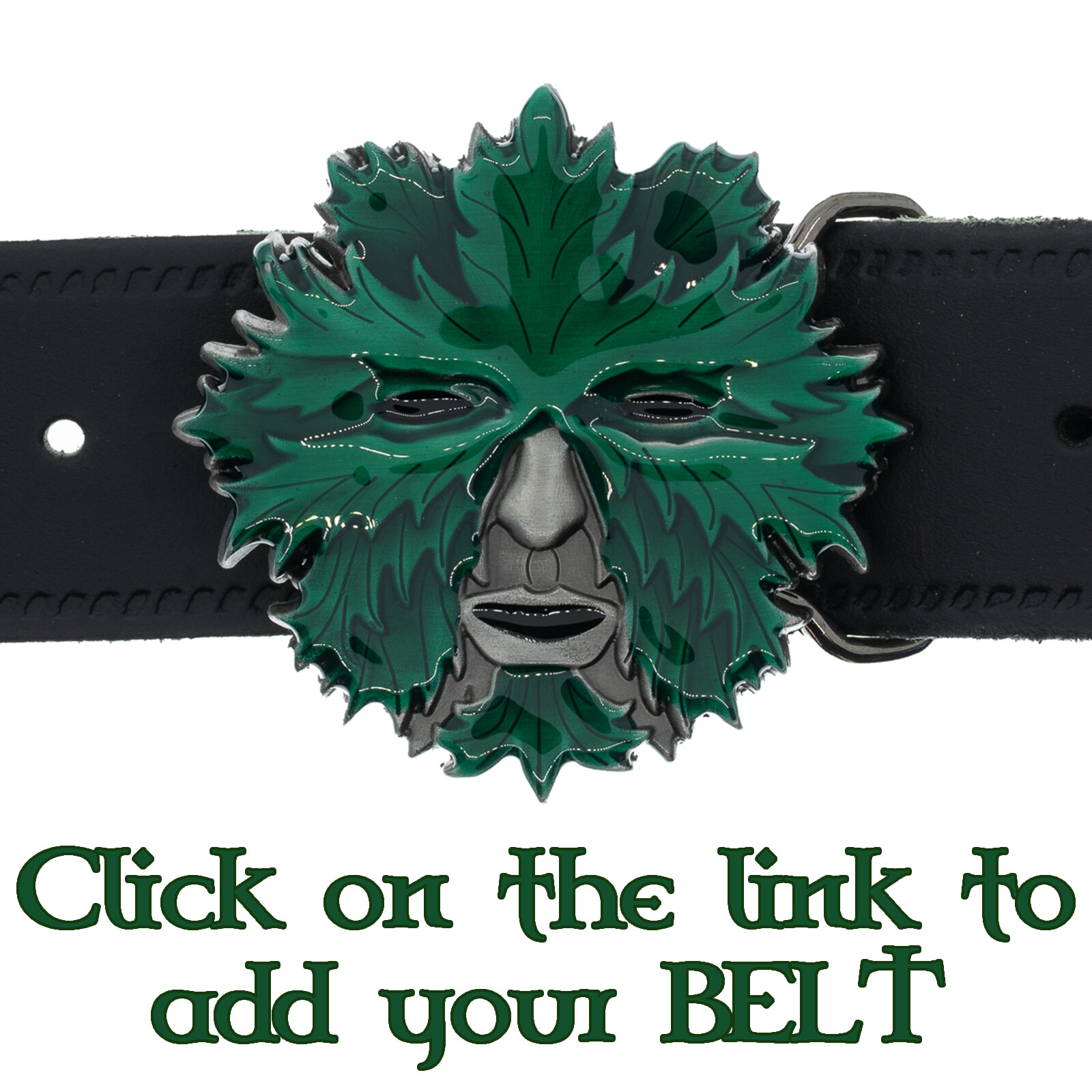 Green Man Belt Buckle Biker Celtic Spiritual Pagan Wicca Goth Woodland