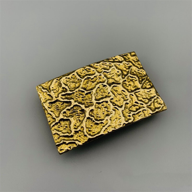 Retro Solid Brass American Causal Style Belt Buckle Leather Craft Hand Made DIY