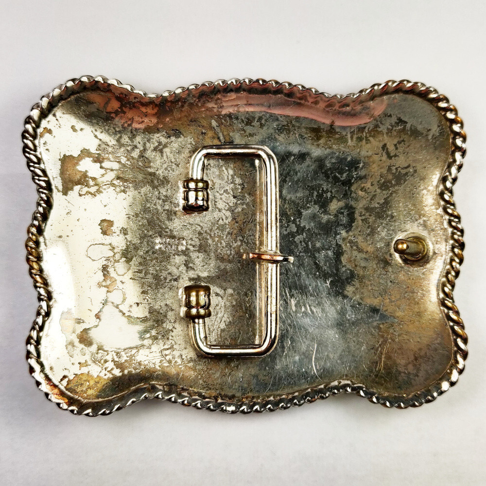 Western Engraved Blue Norther Dancers Canada Ornamental Cowboy Belt Buckle