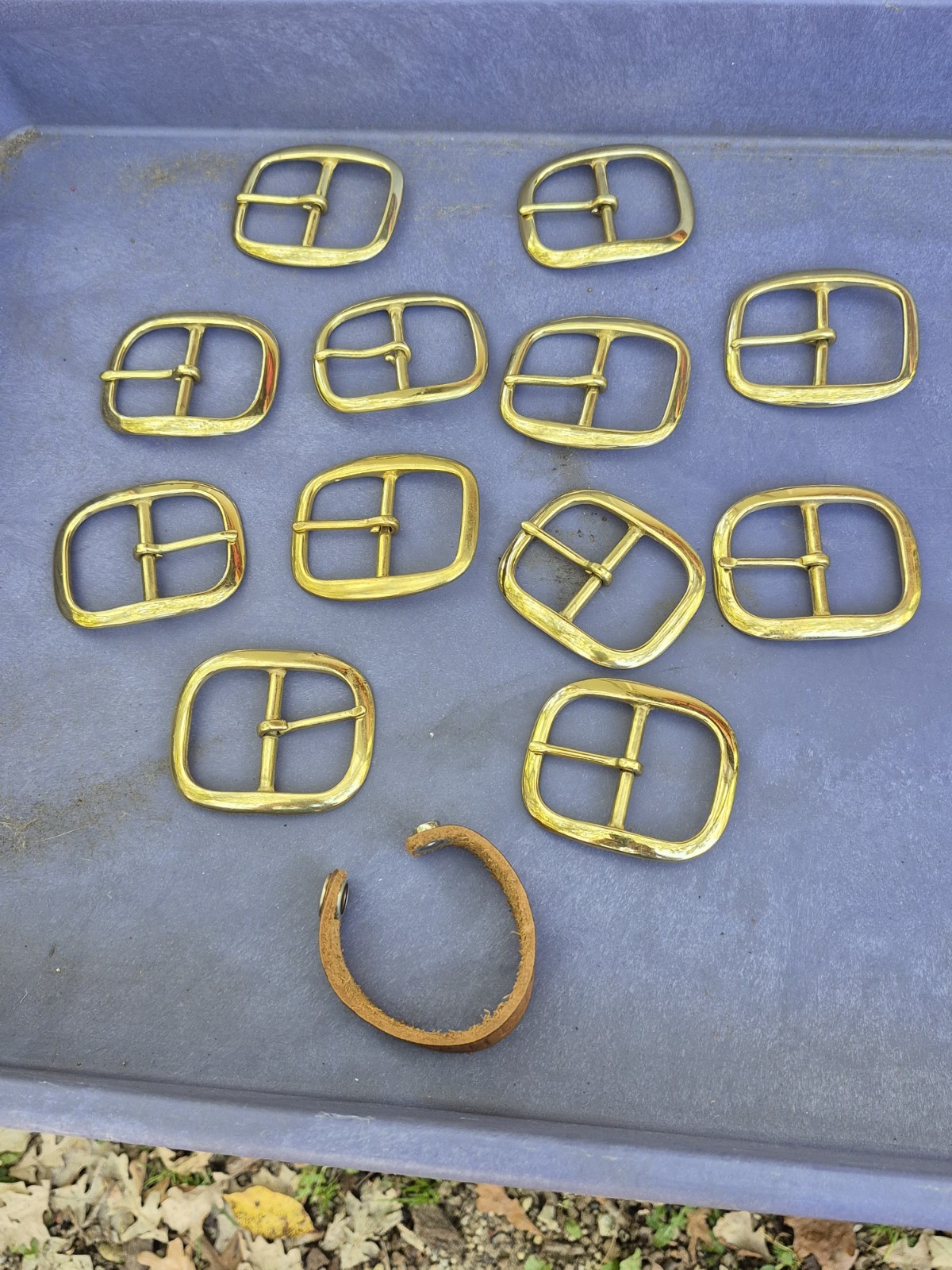 Lot of 21 (x9)CHROME FINISH & (x12)SOLID BRASS BELT BUCKLES FITS 1 »-1.25 »Belt