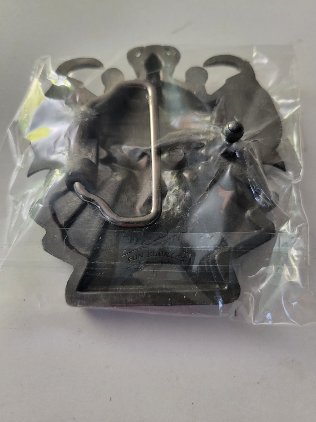 Skull With Crown And Cards Belt Buckle