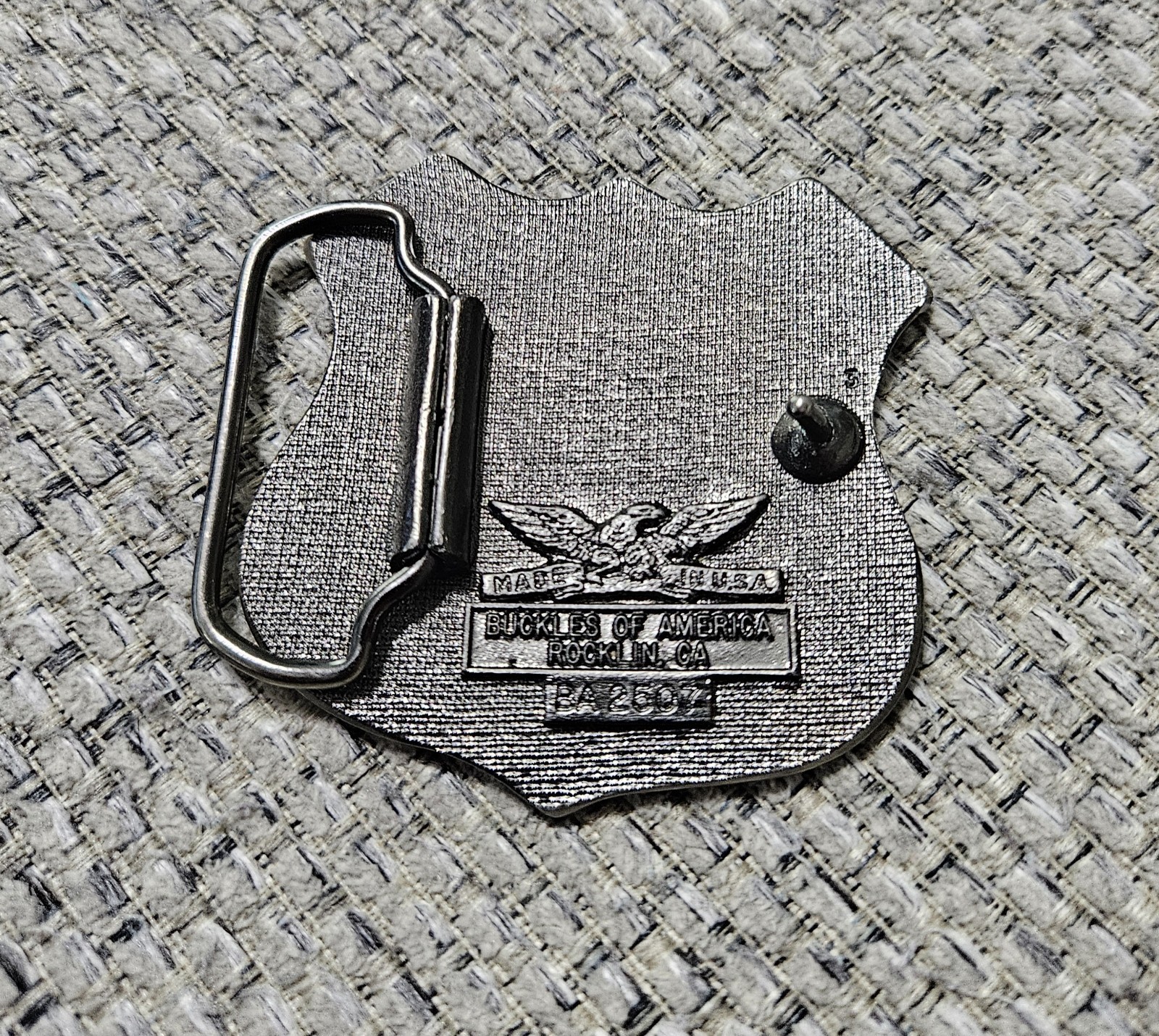 Vintage 1980s Route 66 Belt Buckle – Made In USA – Nice Condition