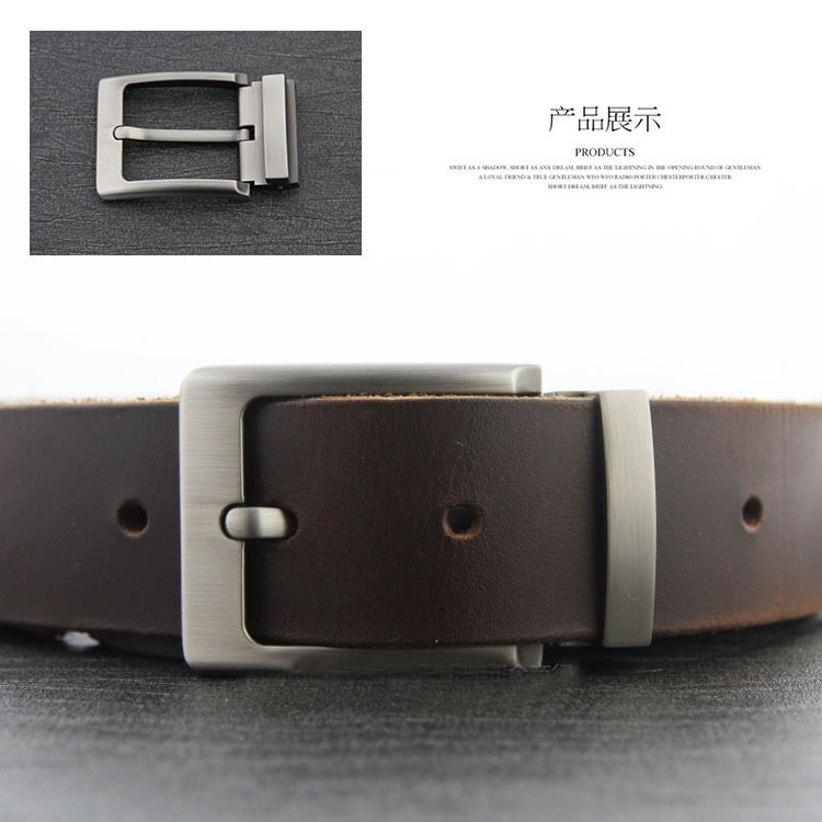 1PCS Silver Gray Quality Pin Buckle for Mens Belt #94155