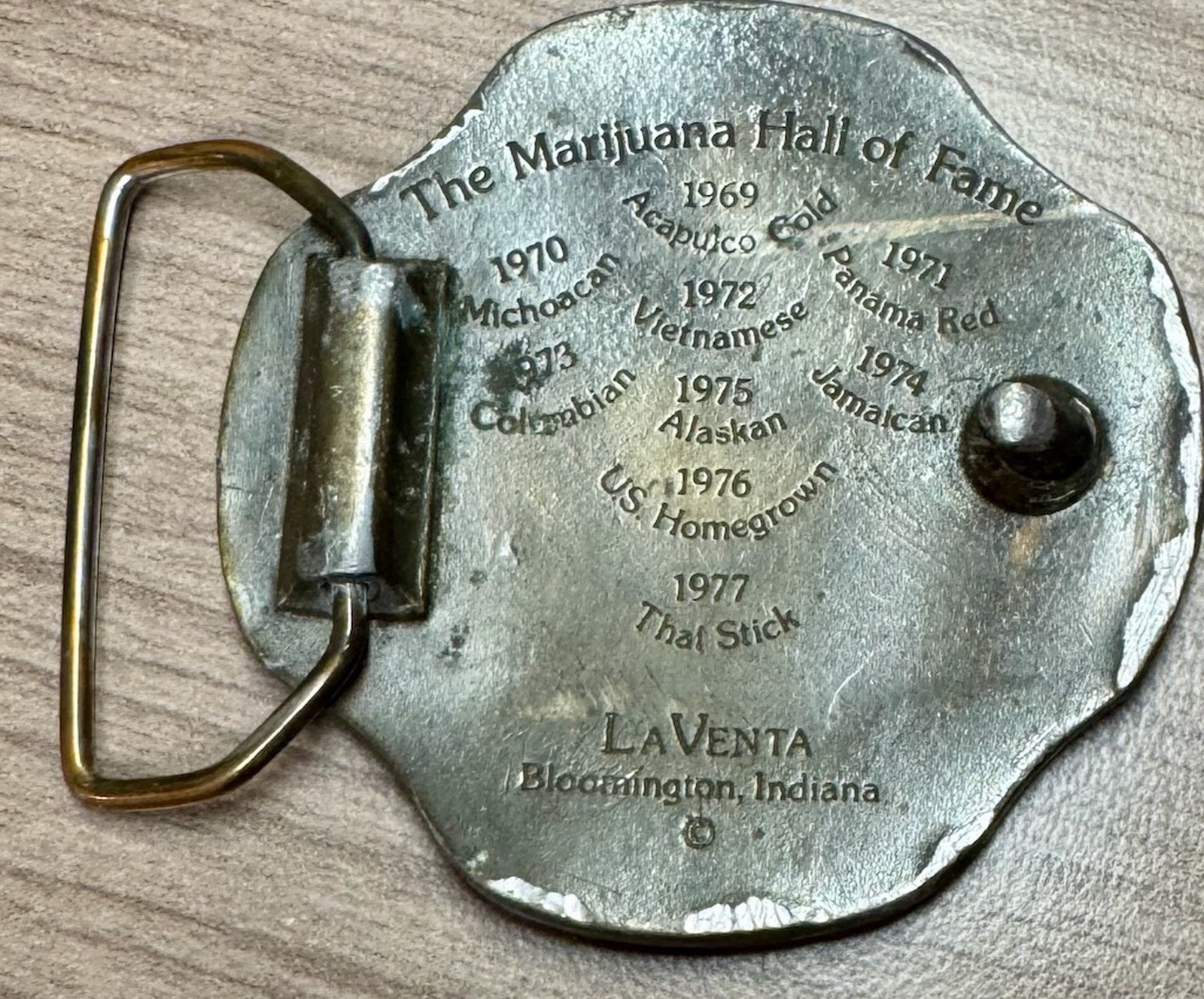 Marijuana Belt Buckle 1977?