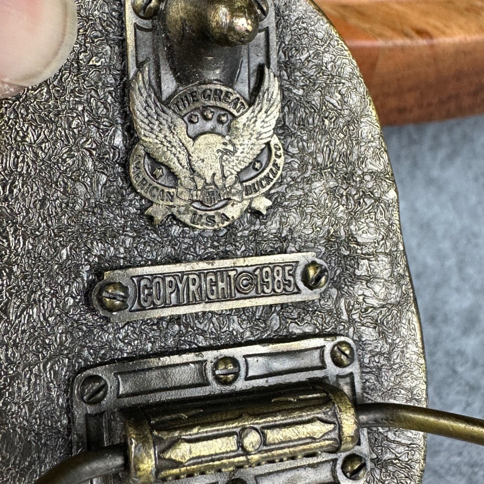 Vtg 1985 The Great American Buckle Co I&rsquo;d Rather Be Fishing Trout Belt Buckle
