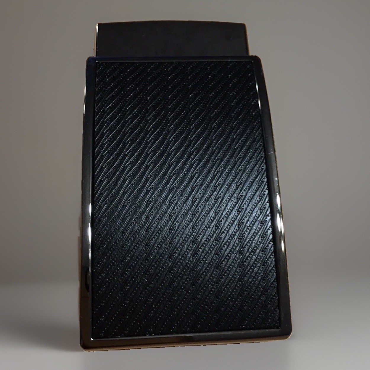Mens Black Belt Buckle Ratchet Fashion Slide Metal NOS