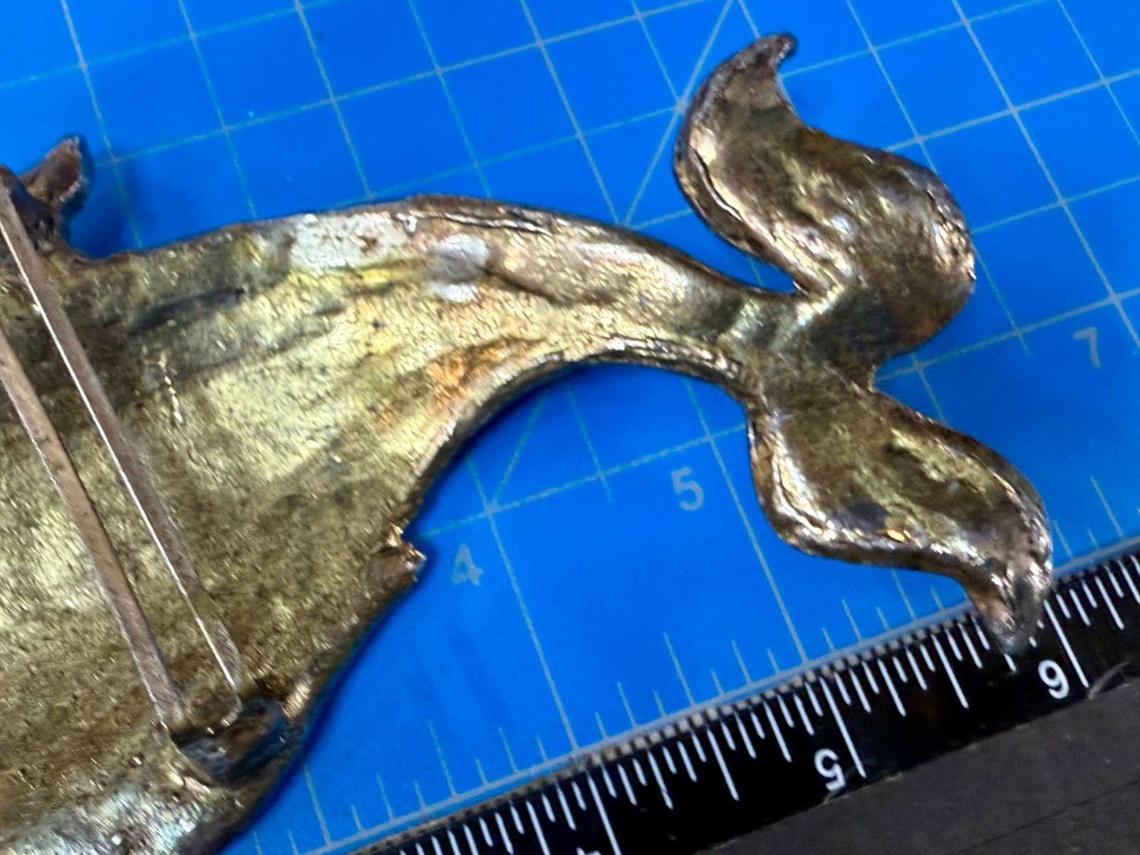 Japanese Koi Fish Symbol Luck Prosperity Good Fortune Huge Figural Belt Buckle