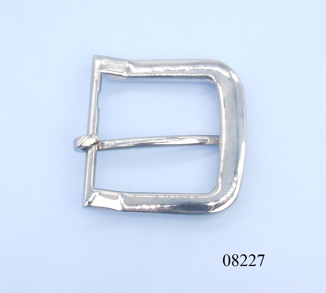 40mm Shiny Silver Tone Heavy Round Corner Square Single Prong Pin Belt Buckle