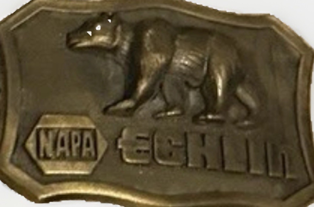 Vintage NAPA Echlin Grizzly Bear Belt Buckle Made in U.S.A.