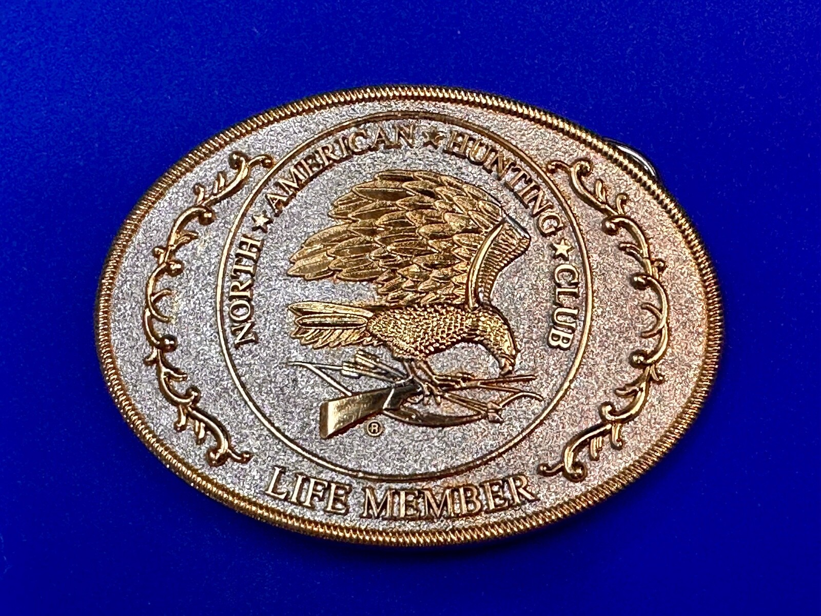 North American Hunting Club Life Member 2-Tone Belt Buckle, Perfect Gift Idea!