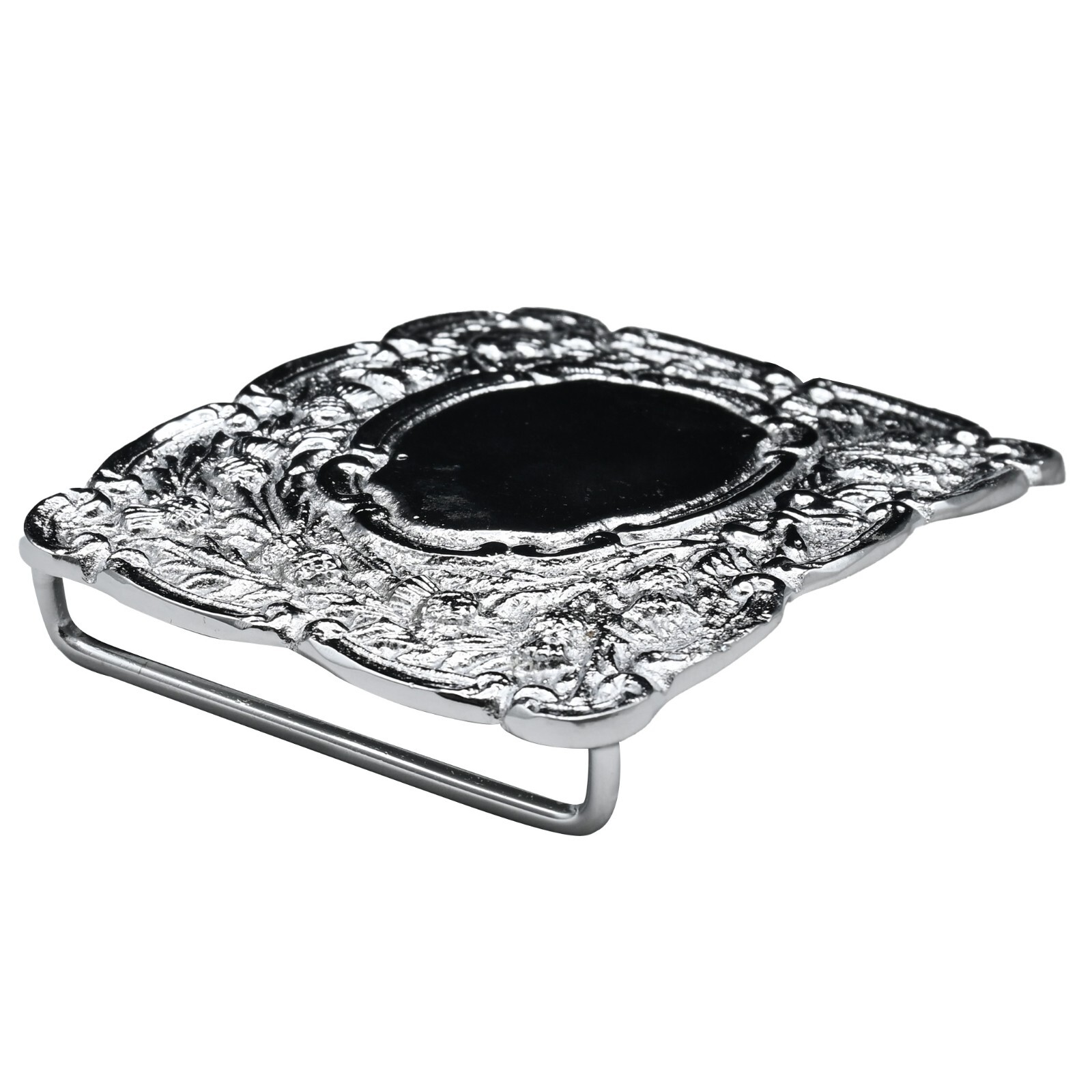Scottish Traditional Thistle Round Platter Kilt Belt Silver Buckle Highland Wear