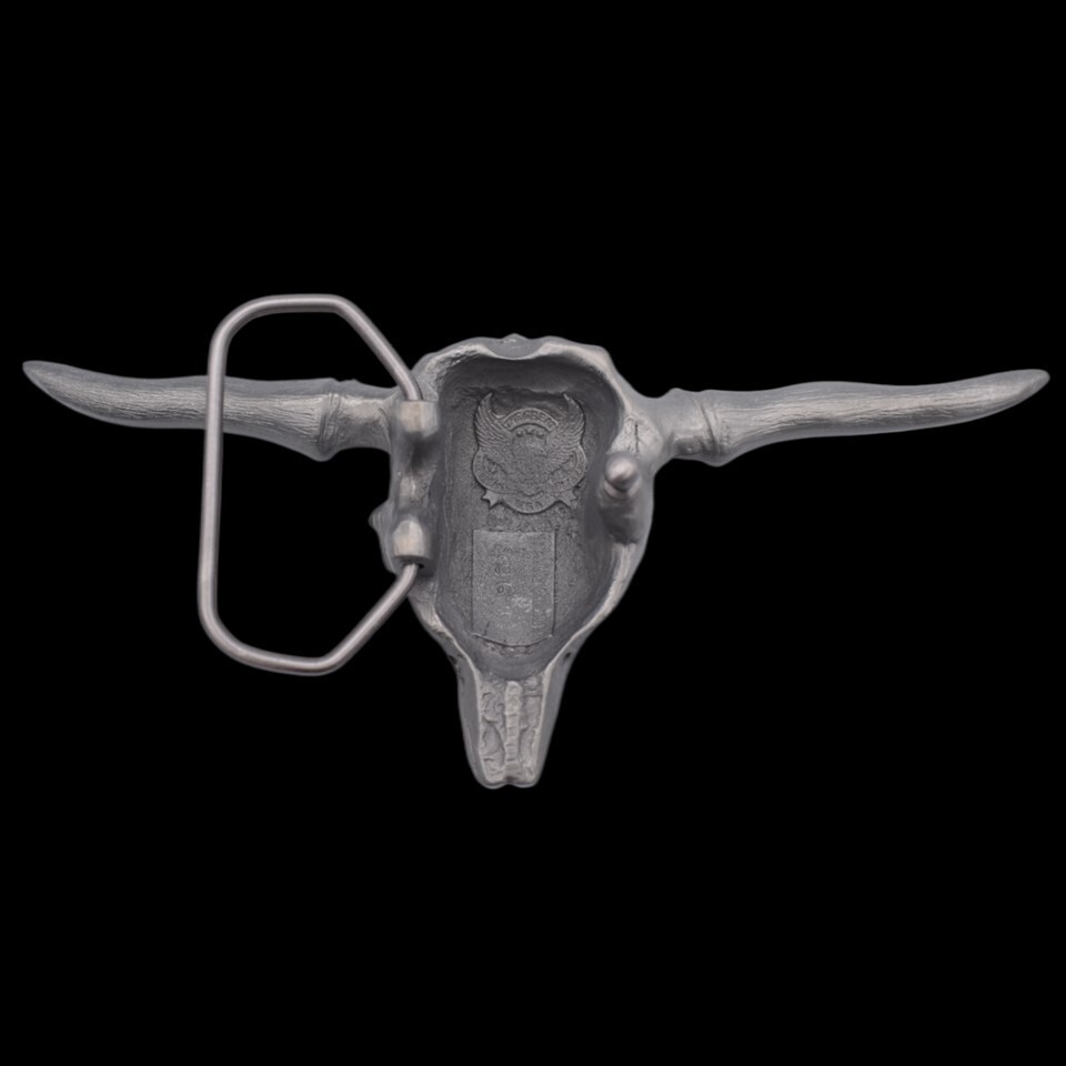Longhorn Bull Skull 3D Belt Buckle