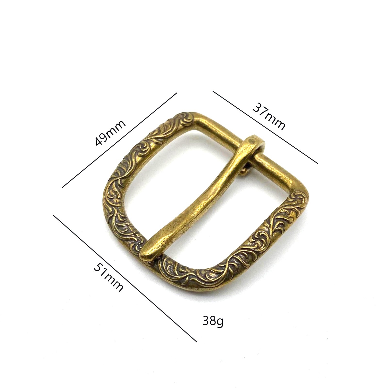 27mm/36mm Tang Grass Buckle for Tooling Carved Leather Belts
