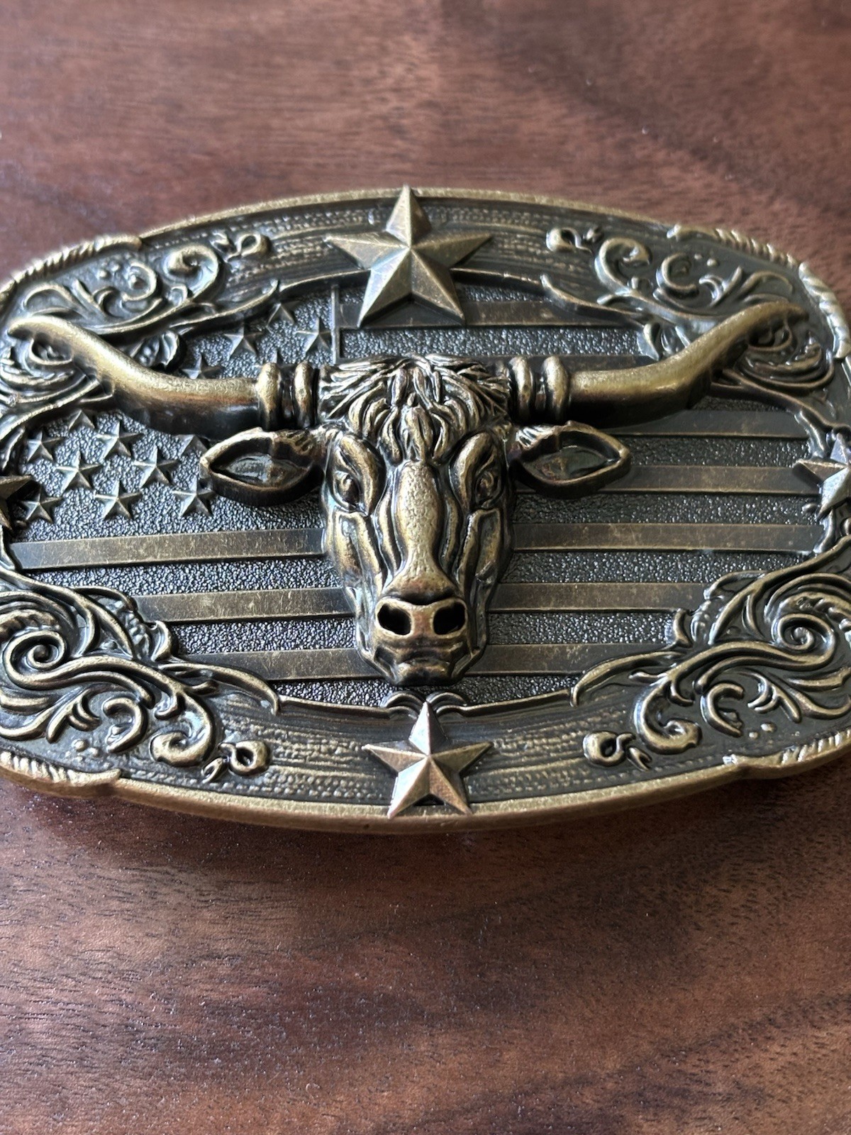 American flag Longhorns Bull Head Style Western Cowboy Belt Buckles