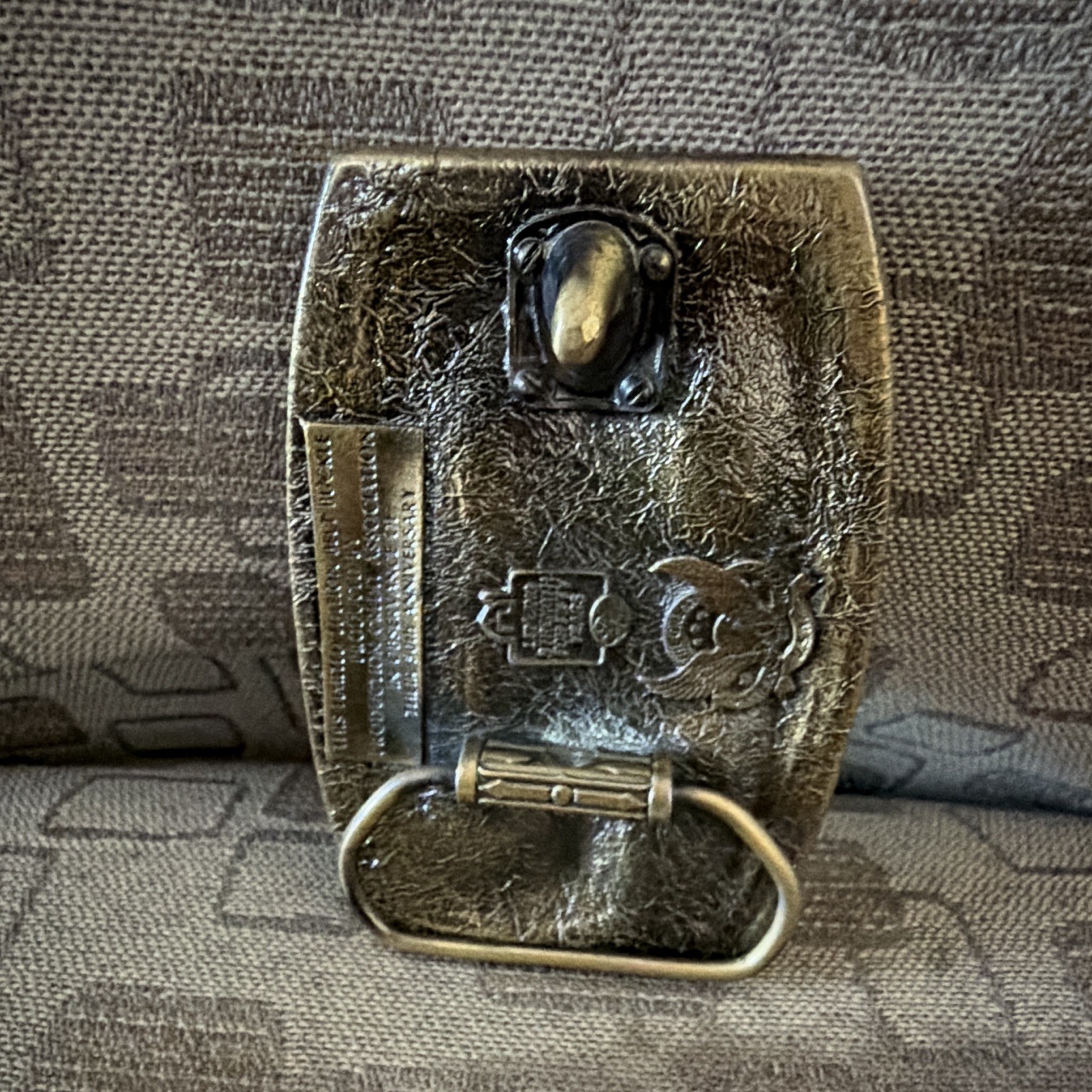 Western Metal Bull Belt Buckle « The First PCA Loan » 1933-1983, 1.5in