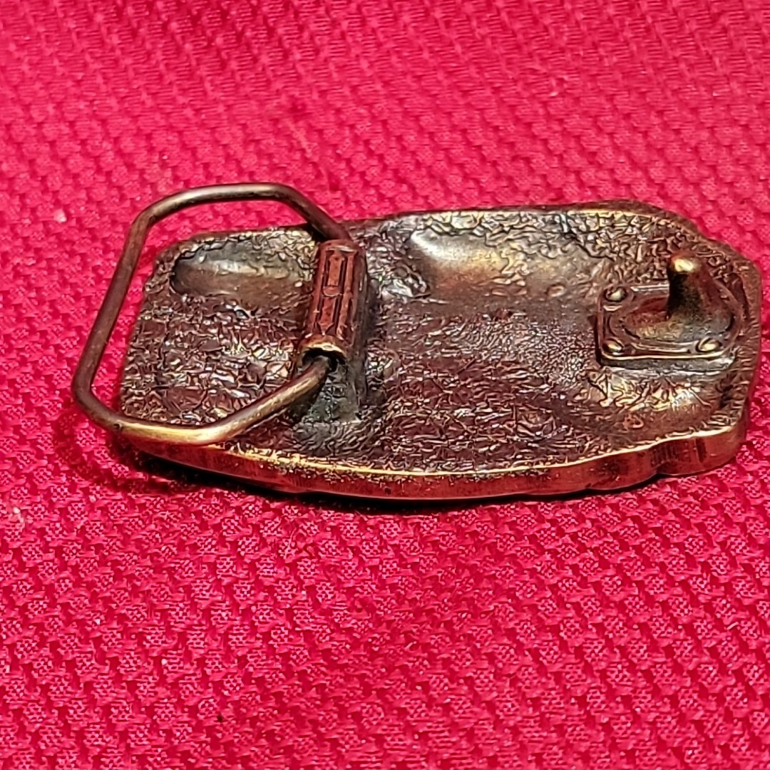 3&Prime; BELT BUCKLE Bass Anglers Sportsman Society VINTAGE B.A.S.S. Brass metal Fish