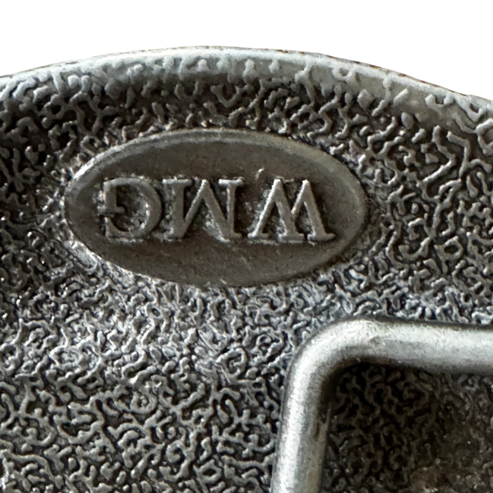 Vintage WMG Western Belt Buckle Initial K Cowboy Rodeo Floral Scroll Rope Edge