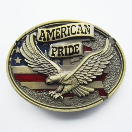 NEW AMERICAN PRIDE EAGLE ANIMAL USA 3-D BELT BUCKLE