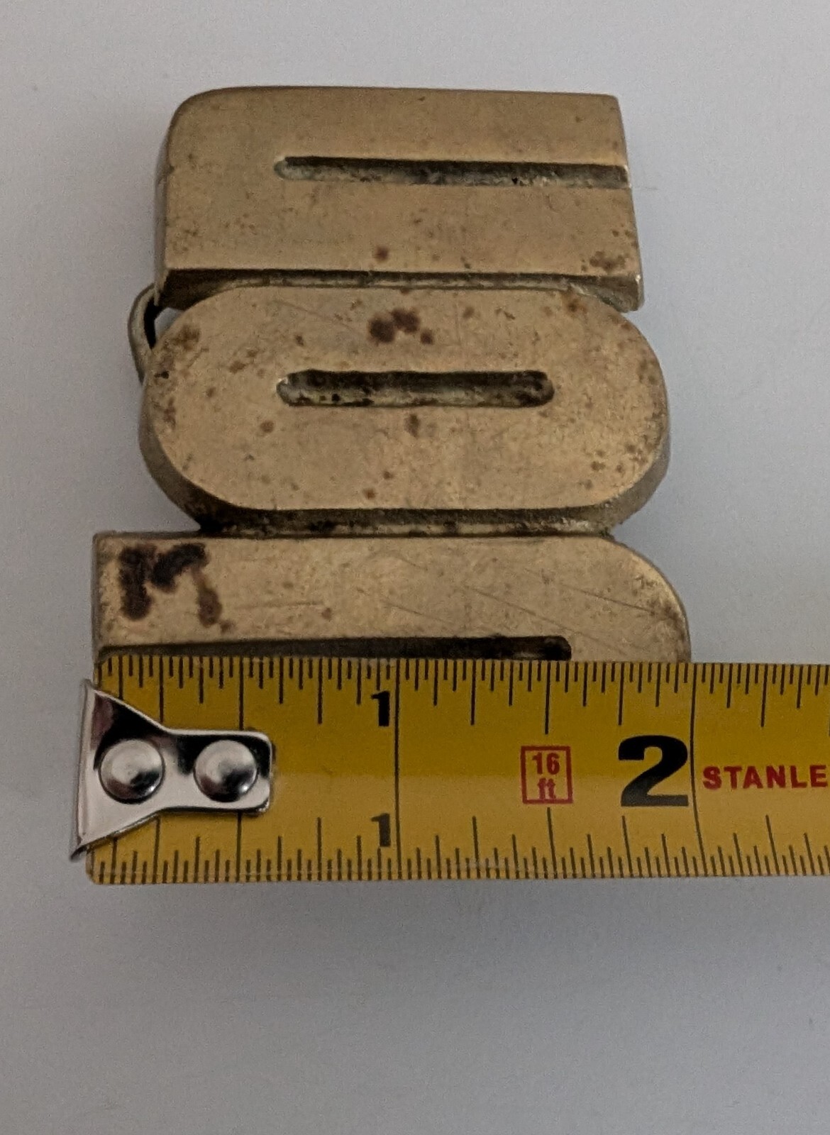 Baron name belt buckle 1978 solid brass BBB vintage 70s “JON” Taiwan