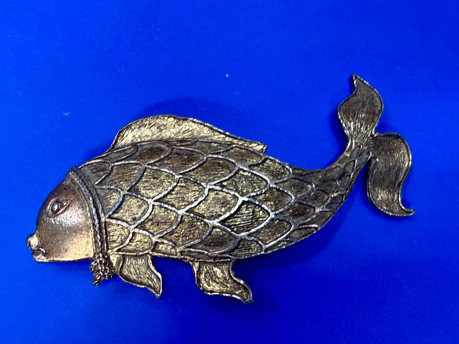 Japanese Koi Fish Symbol Luck Prosperity Good Fortune Huge Figural Belt Buckle
