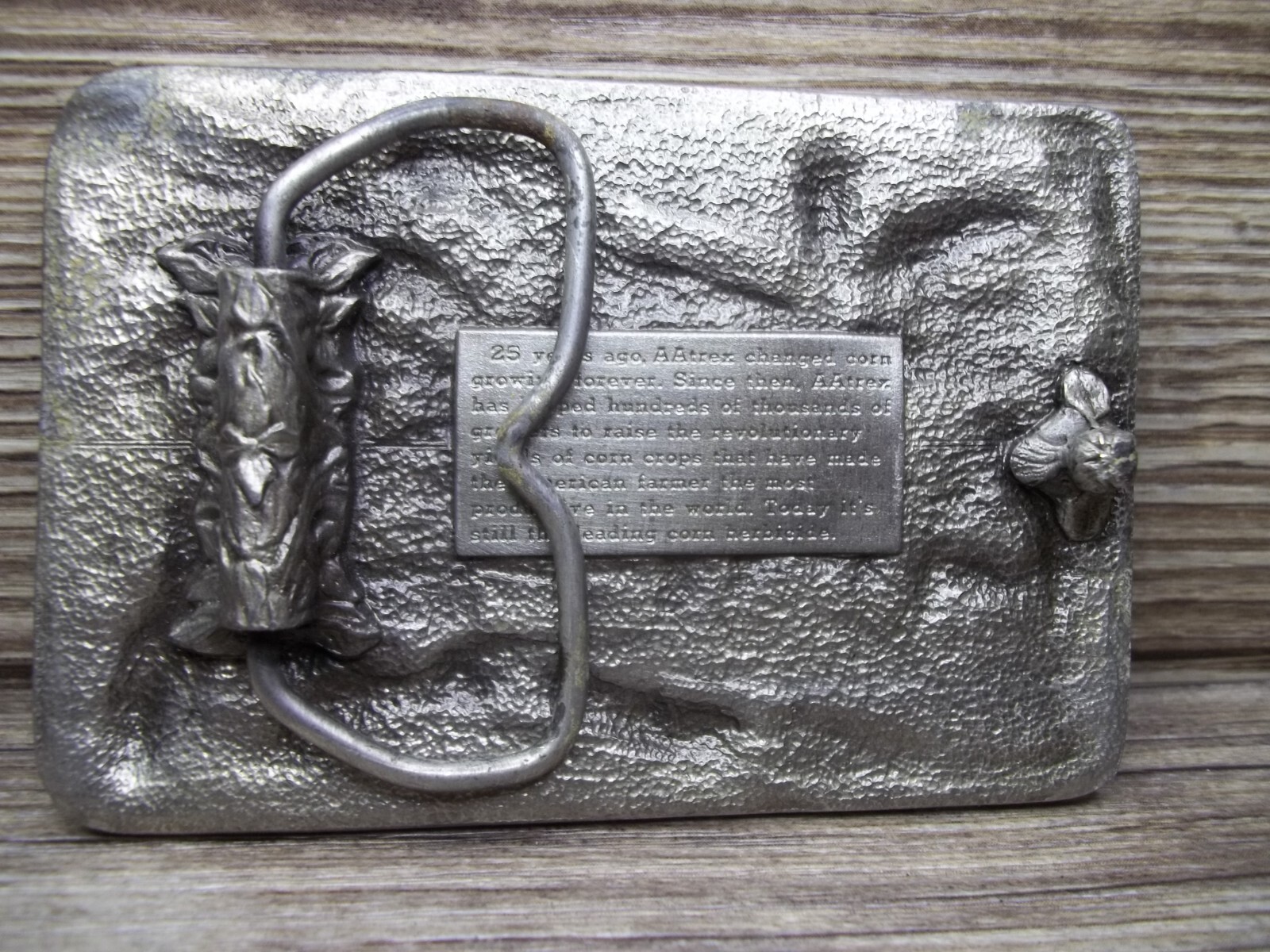 Aatrex Herbicide silver Anniversary belt Buckle for your corn crop Z52