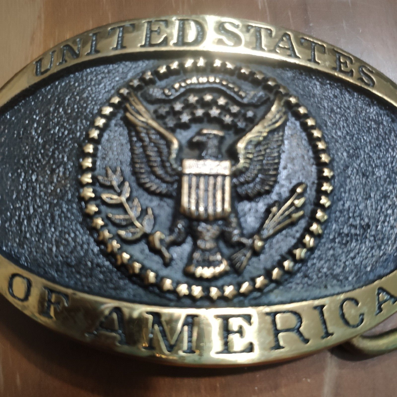 Heritage Mint United States of America Eagle Seal Solid Brass Belt Buckle 5401