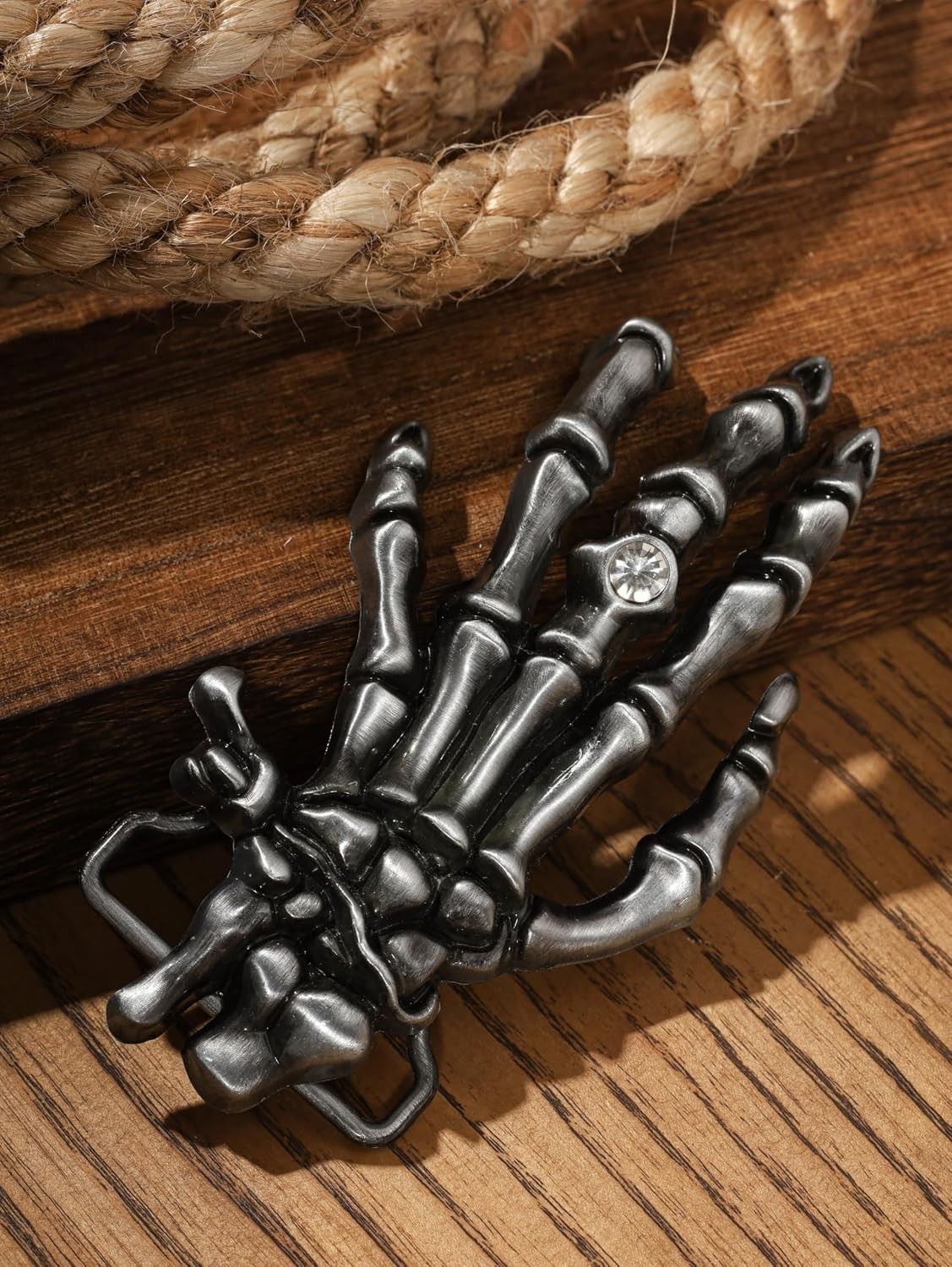 Unique Hand Skeleton Metal Belt Buckle Punk Skull Fashion Jewelry for Men