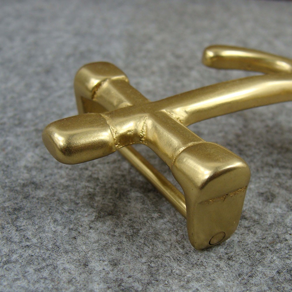 Solid Brass “ Anchor ” Men&rsquo;s Tongue Pin Belt Buckle for 1.5“ Belt / Belt Buckles