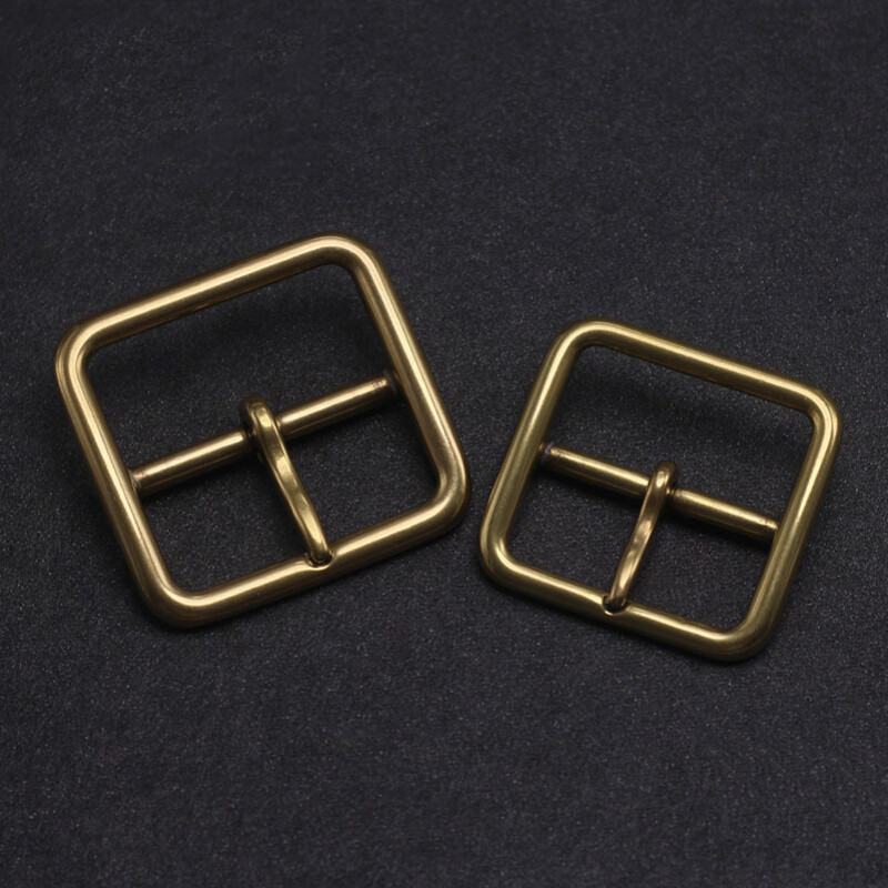 1pcs 35/40mm Square Solid Brass Belt Buckle Single Prong Belt Buckle Replacement