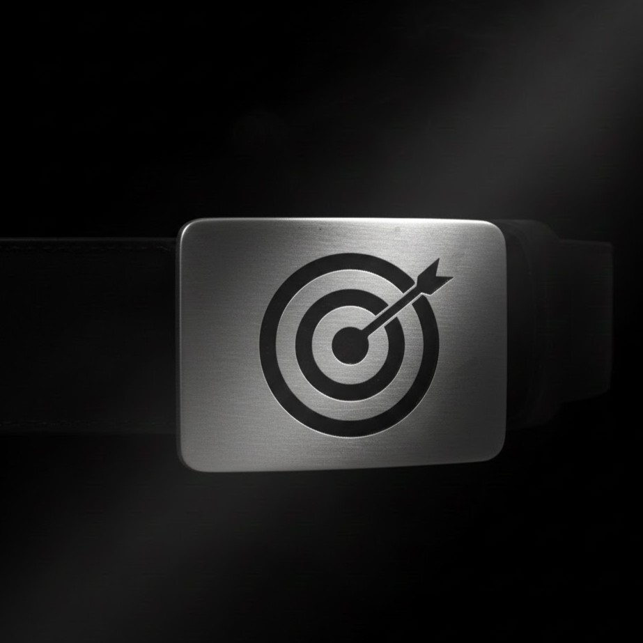 Target with Arrow Belt Buckle Metal Sports Design Modern Classic
