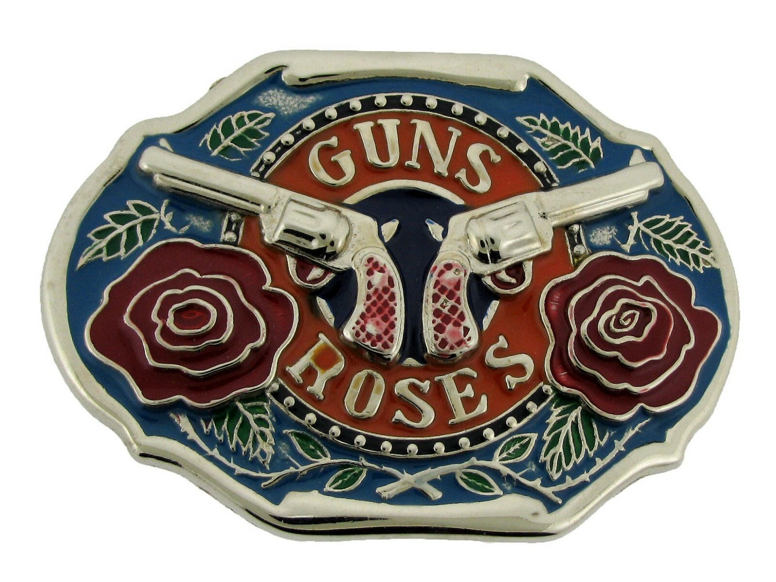 Gun Belt Buckle Western Cowboy Cowgirl Rodeo Texas Silver New Big Metal Costume