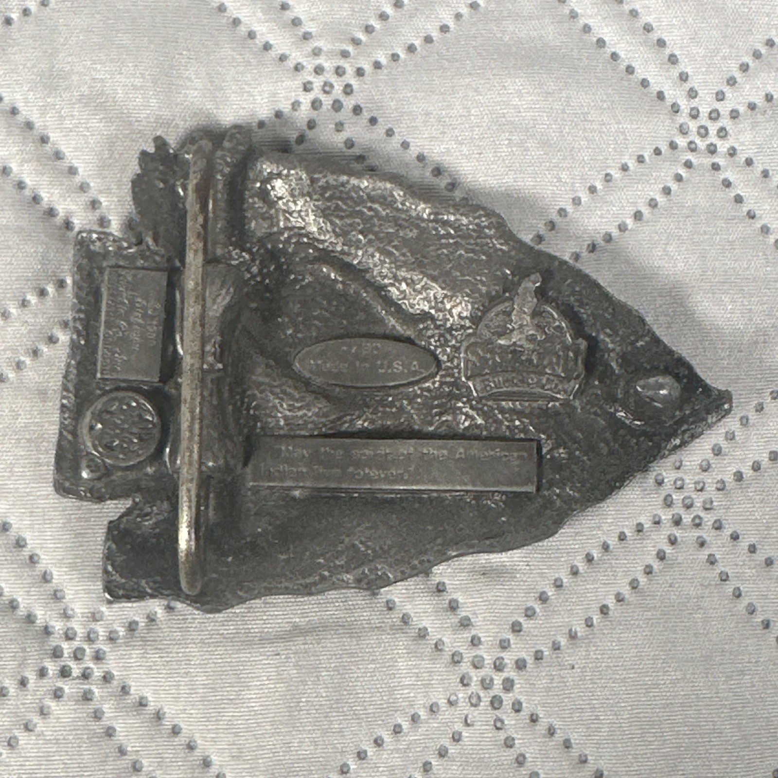 SISKIYOU Buckle Co 1988 Western Arrowhead Eagle Metal Pewter Belt Buckle Z80 USA