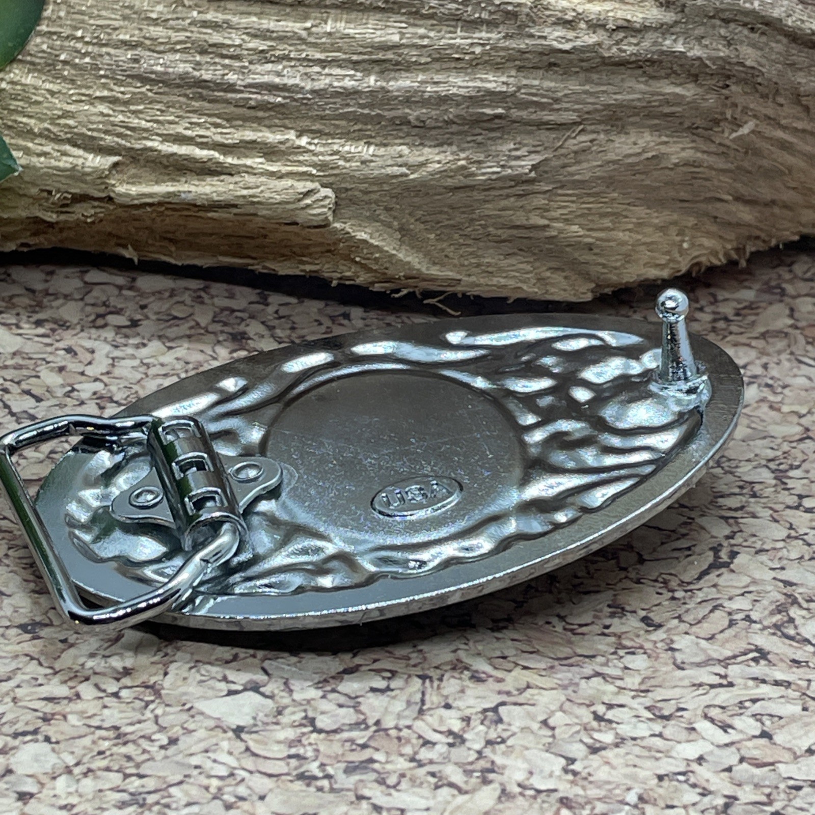 Tiger Eye Stone Silver Western Southwest men women unisex Belt Buckle VALENTINES
