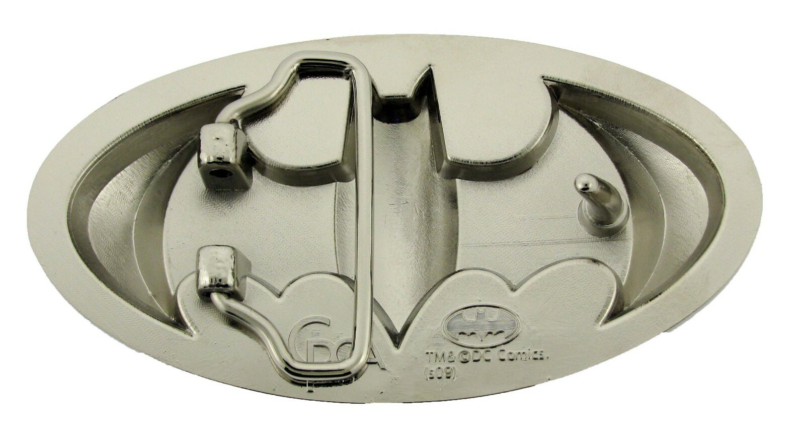 Batman 3d belt buckle Halloween Costume BLUE SILVER RHINESTONES DC Comics Men