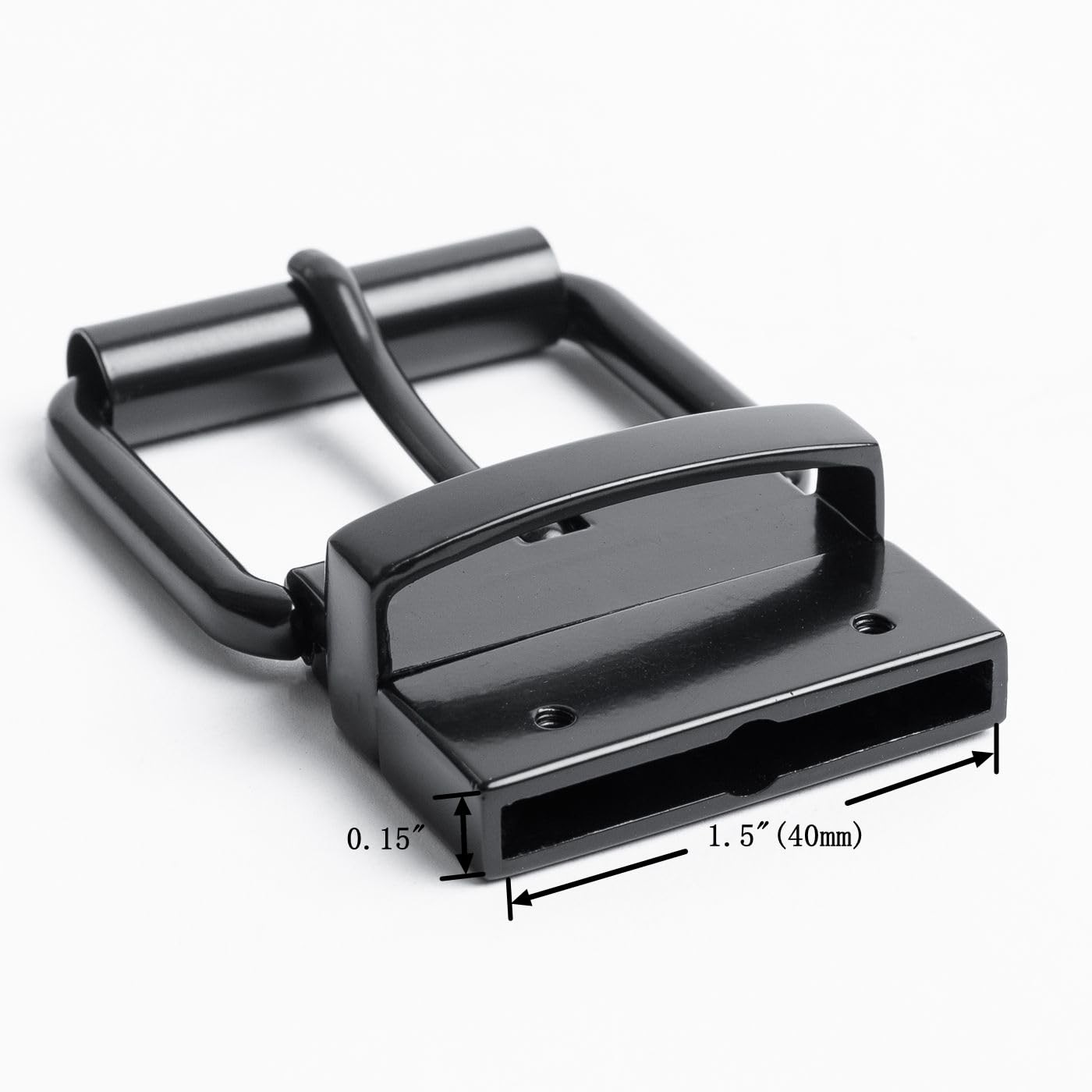 DJCAIZYY 1.5&Prime;(38mm-40mm) Belt Buckle Reversible Replacement 1.5&Prime;, Black