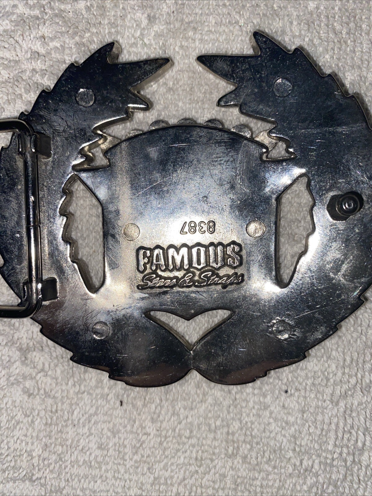 Vintage Cadillac Emblem Flag Large Belt Buckle by Famous Stars and Straps