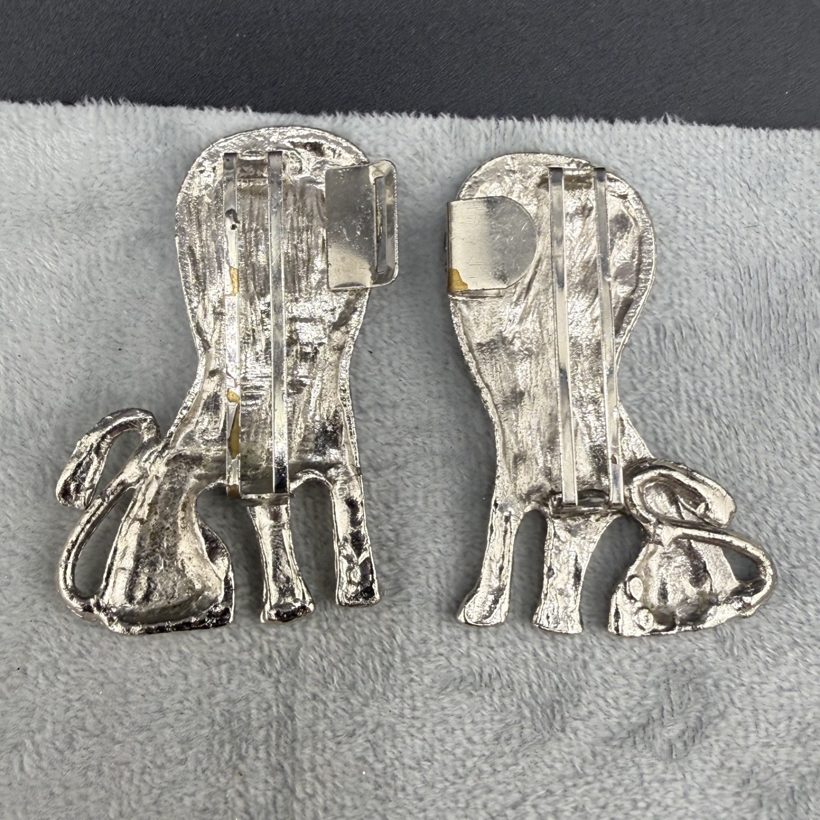 Vintage Lion Belt Buckle Set Silver Tone Safari Jungle