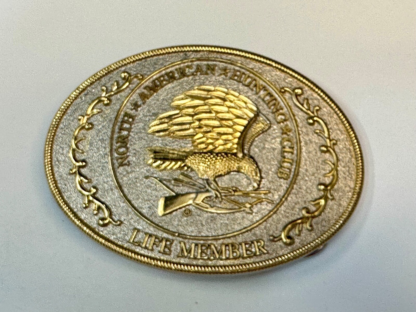 North American Hunting Club Life Member 2-Tone Belt Buckle, Perfect Gift Idea!