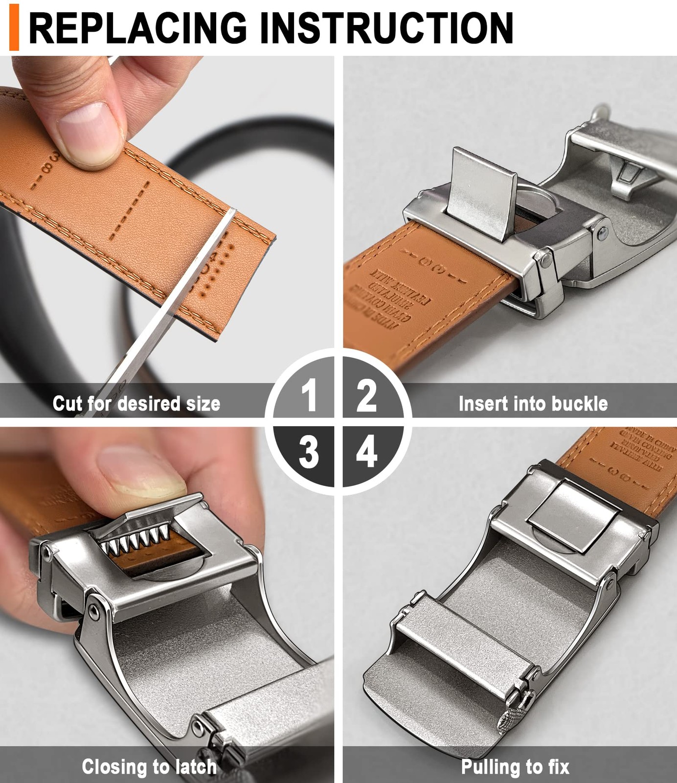 BULLIANT Belt Strap Buckles for 26&Prime;-40&Prime; Waist – 1 3/8&Prime; Width, Black3190