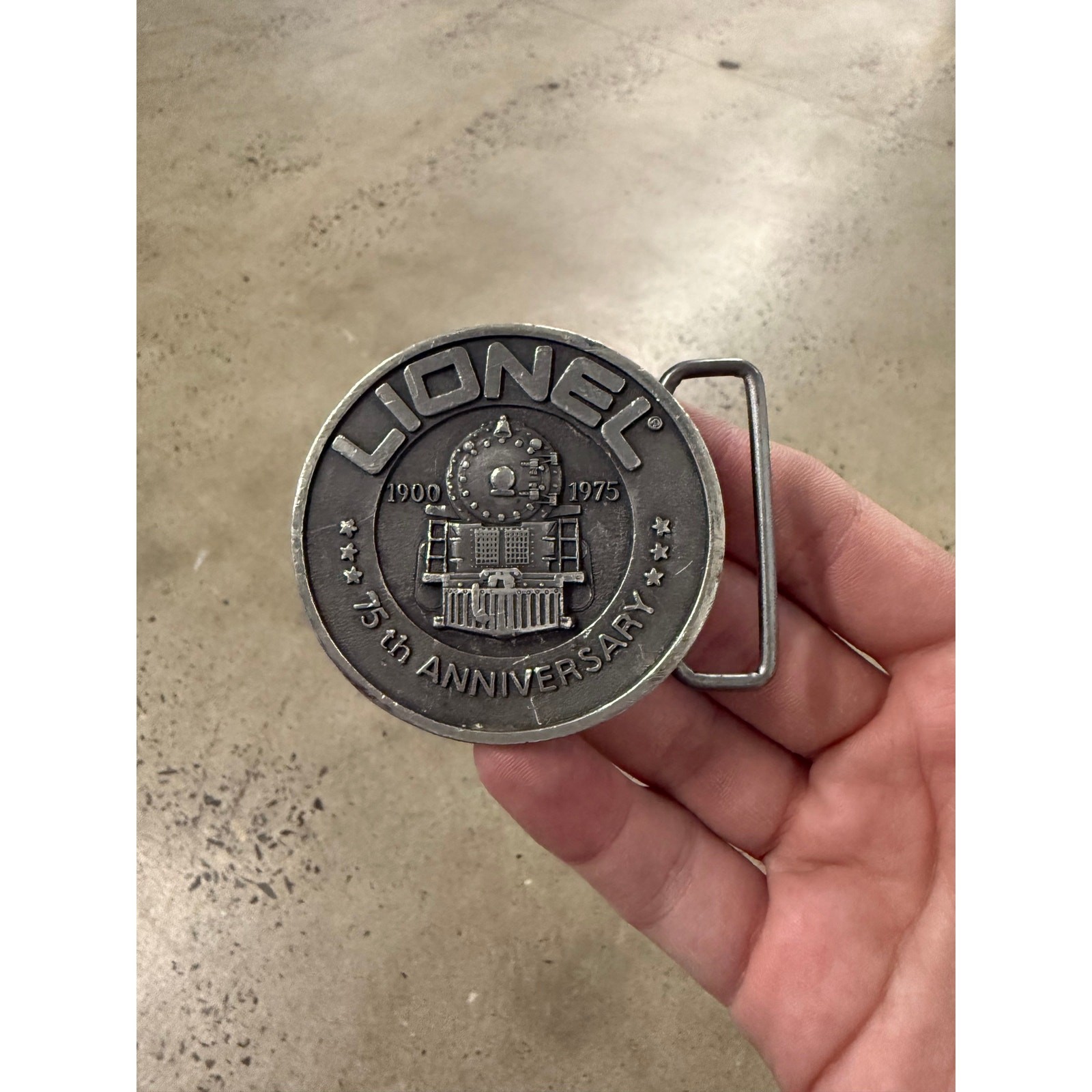 Vintage 1975 Lionel Trains 75th Anniversary Belt Buckle