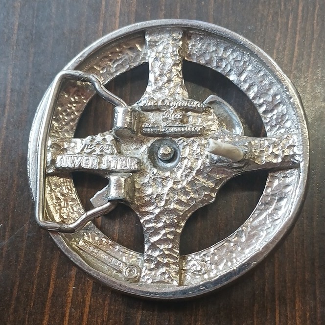Silver Star Men&rsquo;s Silver Western Belt Buckle Stars (1.5&Prime; belt) Metal Solid